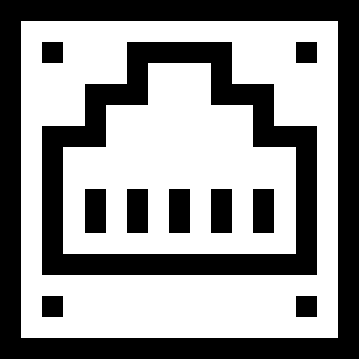 ethernet Basic Straight Lineal icoon