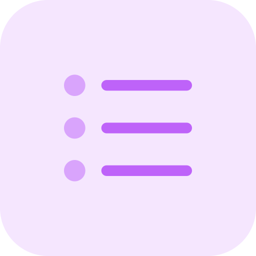 Bullet list Pixel Perfect Tritone icon