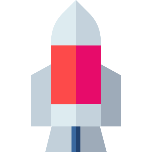 Rocket Basic Straight Flat icon