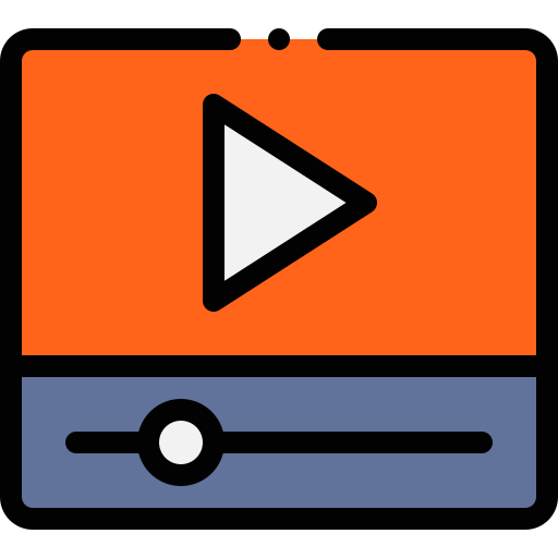 videoplayer Detailed Rounded Lineal color icon