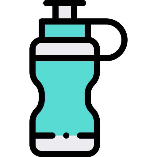 Water bottle Detailed Rounded Lineal color icon