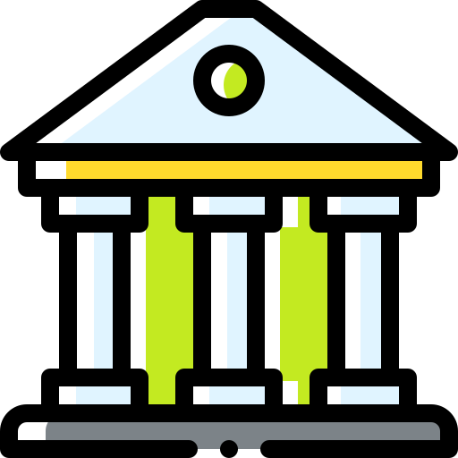 bank Detailed Rounded Color Omission icon