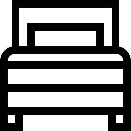 lit Basic Straight Lineal Icône