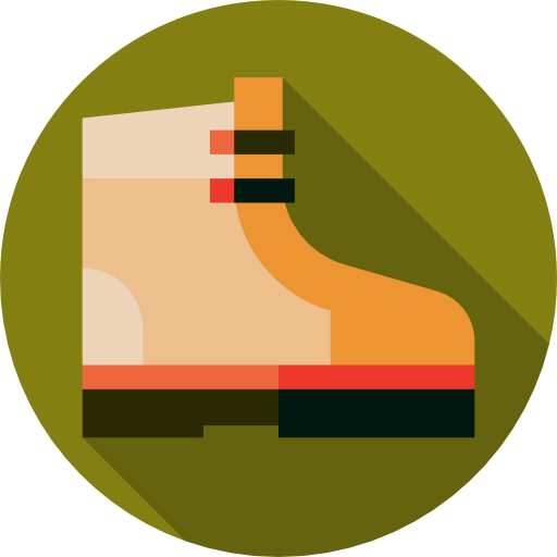 Boot Flat Circular Flat icon