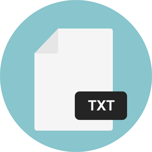 txt Pixel Perfect Flat icon