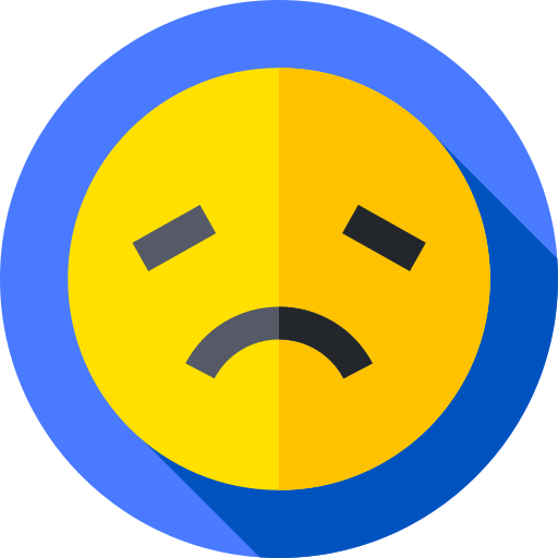 Sad Flat Circular Flat icon