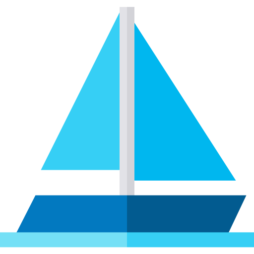 Sailing boat Basic Straight Flat icon