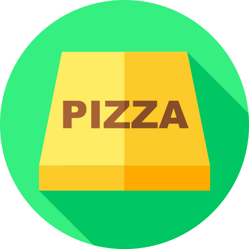 Pizza Flat Circular Flat icon