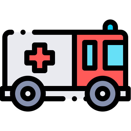 Ambulance Detailed Rounded Lineal color icon