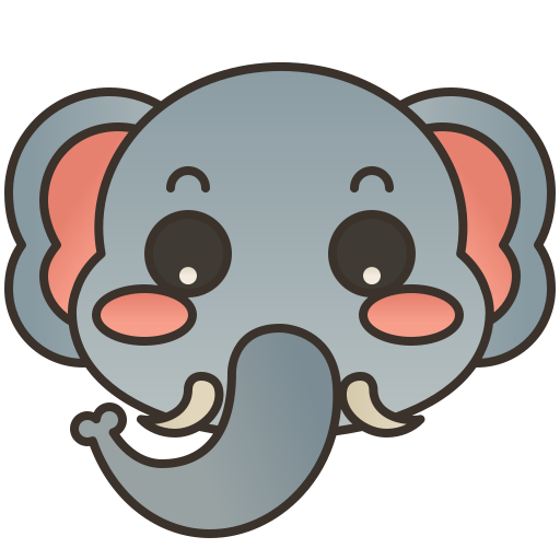 elefante Amethys Design Lineal Color icona