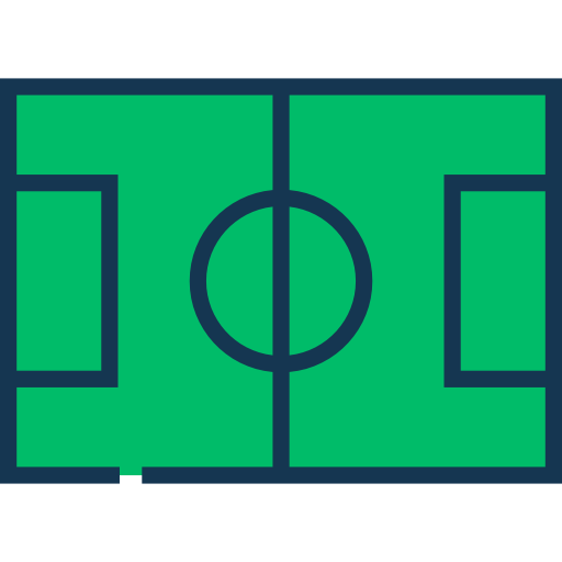 Football field Detailed Straight Lineal color icon