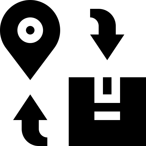 consegna Basic Straight Filled icona