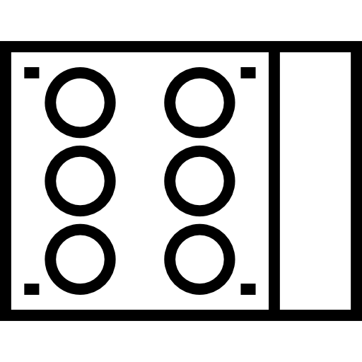 dado Detailed Straight Lineal icona