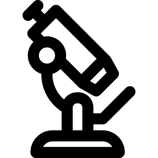 mikroskop Basic Rounded Lineal ikona