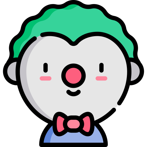 Clown Kawaii Lineal color icon