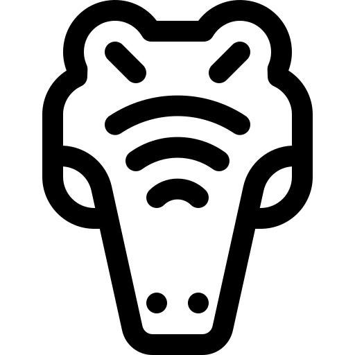 krokodyl Basic Rounded Lineal ikona