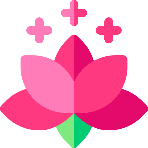 Lotus flower Basic Rounded Flat icon