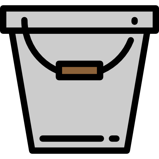 Pail Detailed Rounded Lineal color icon