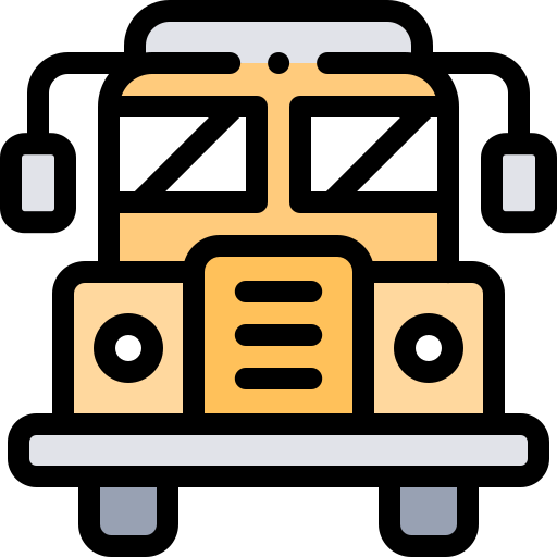 schulbus Detailed Rounded Lineal color icon