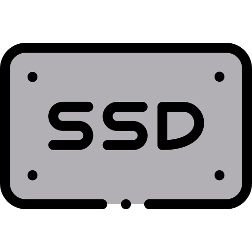 ssd 드라이브 Detailed Rounded Lineal color icon