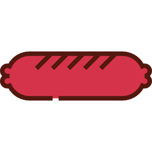 Sausage Detailed Straight Lineal color icon