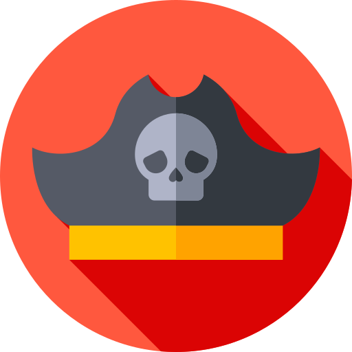 piratenhut Flat Circular Flat icon