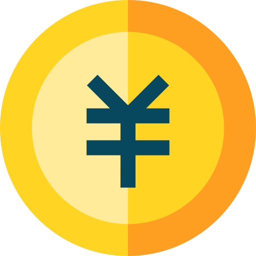 yen Basic Straight Flat icon