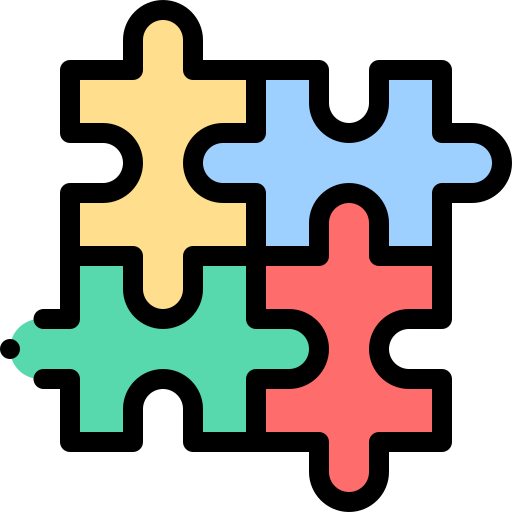 puzzle Detailed Rounded Lineal color icon