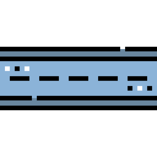 droga Detailed Straight Lineal color ikona