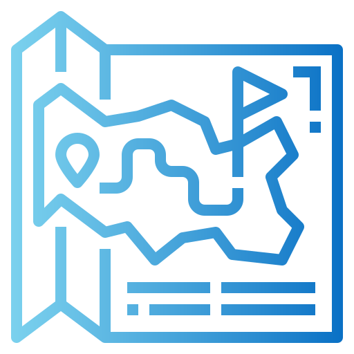 carta geografica Smalllikeart Gradient icona