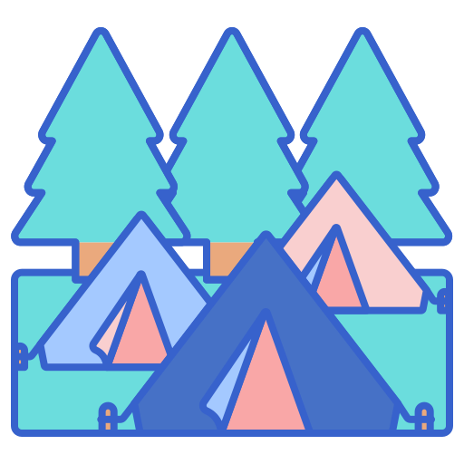 camping Flaticons Lineal Color Icône