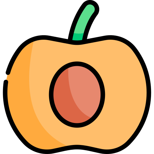 Peach Kawaii Lineal color icon