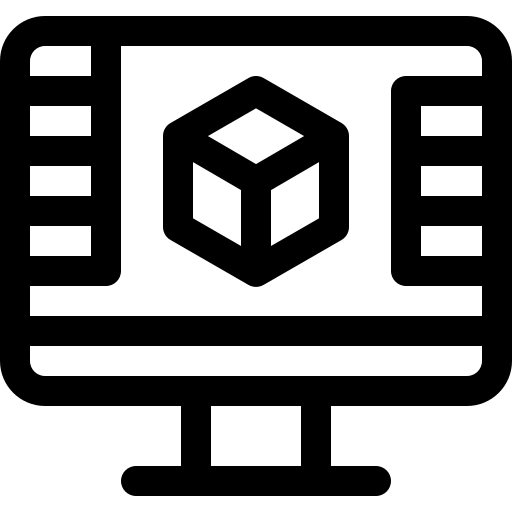 Programação 3d Basic Rounded Lineal Ícone