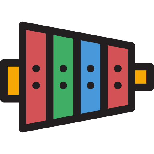 xylophone Detailed Rounded Lineal color Icône