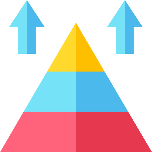 Пирамидальная диаграмма Basic Straight Flat иконка