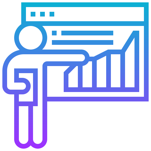 Diagram Meticulous Gradient icon