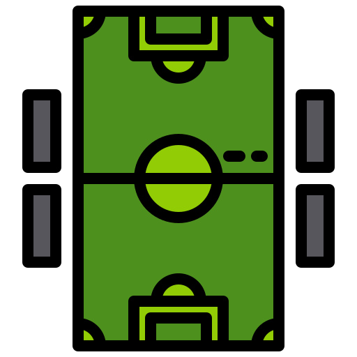 boisko do piłki nożnej xnimrodx Lineal Color ikona