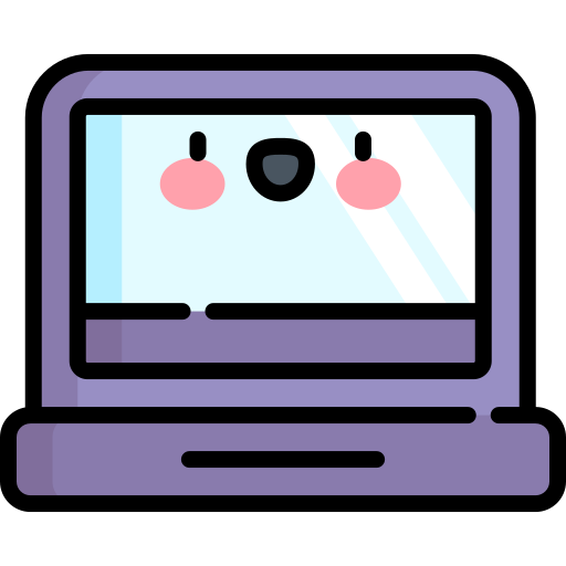 laptop Kawaii Lineal color icon