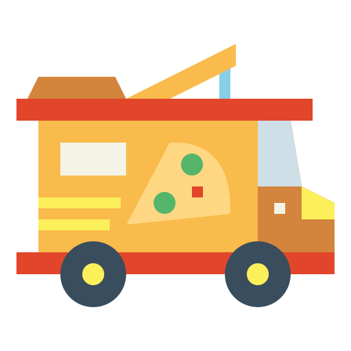 Pizza Smalllikeart Flat icon