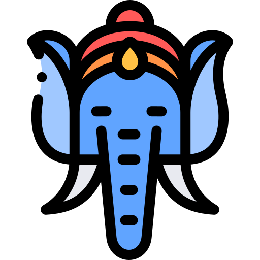 ganesha Detailed Rounded Lineal color icon