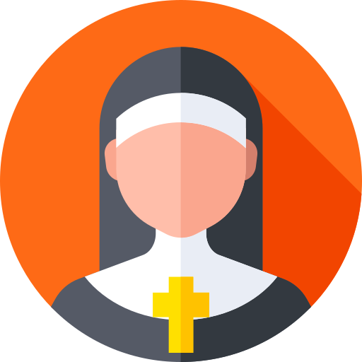 nonne Flat Circular Flat icon