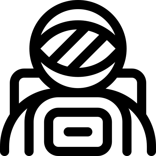 astronauta Basic Rounded Lineal icona