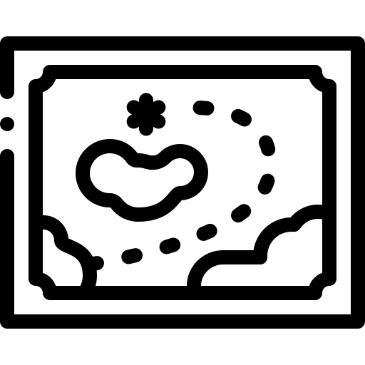 mapa Detailed Rounded Lineal ikona