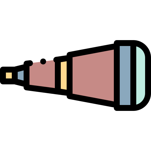 小型望遠鏡 Detailed Rounded Lineal color icon