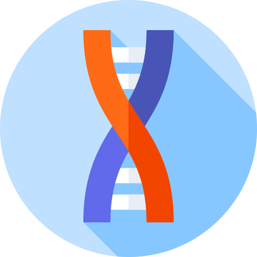 dna Flat Circular Flat icon