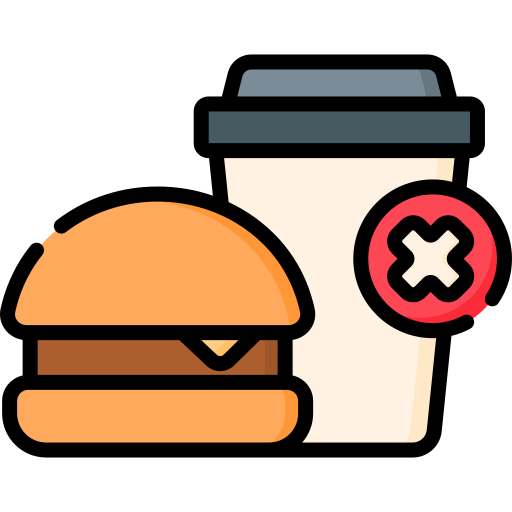 kein junk food Special Lineal color icon