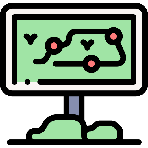 karte Detailed Rounded Lineal color icon