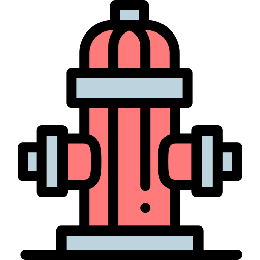 hydrant Detailed Rounded Lineal color icon