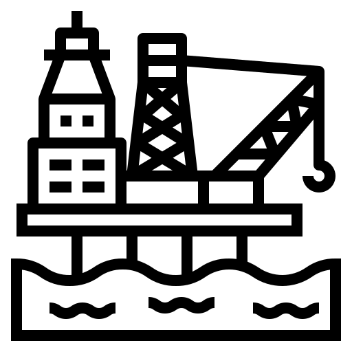 piattaforma petrolifera Smalllikeart Lineal icona