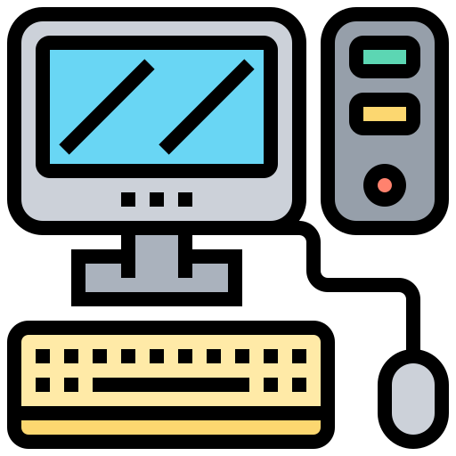 computer Meticulous Lineal Color icona